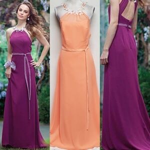 Disney Fairy Tale Weddings Alfred Angelo Tangelo Ivory Floral Lace Chiffon Dress